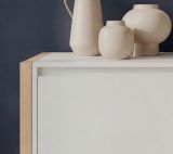 Couchtisch Malta in Wei� mit Artisan Eiche 100 x 55 cm