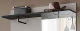 Garderobe Set Vektor in Kaschmir und schwarz, Kompaktgarderobe 4-teilig mit Streifenmuster 120 x 203 cm