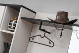 Garderobe Set Vektor in Kaschmir und schwarz Garderobenkombination 6-teilig mit Streifenmuster 210 x 203 cm
