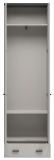 Garderobenschrank Vektor in Kaschmir und schwarz Flurschrank mit Streifenmuster 60 x 203 cm