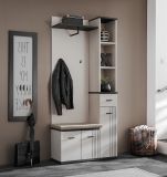 Flurkommode Vektor in Kaschmir und schwarz Flurschrank mit Regalelement 30 x 203 cm