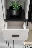 Flurkommode Vektor in Kaschmir und schwarz Flurschrank mit Regalelement 30 x 203 cm