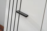 Garderobe Sitzbank Vektor in Kaschmir und schwarz Garderobenbank mit Streifenmuster 60 x 46 cm