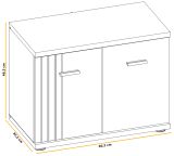 Garderobe Sitzbank Vektor in Kaschmir und schwarz Garderobenbank mit Streifenmuster 60 x 46 cm
