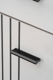 Flurkommode Vektor in Kaschmir und schwarz Flurschrank mit Streifenmuster 60 x 96 cm