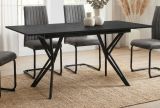 Esstisch Como in dunkel Grau Steinoptik Tisch ausziehbar 160 / 200 x 90 cm