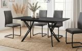 Esstisch Como in dunkel Grau Steinoptik Tisch ausziehbar 160 / 200 x 90 cm