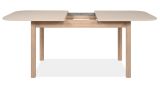 Esstisch Gilian in Samt und Riva Eiche Tisch ausziehbar 160 / 200 x 90 cm