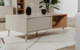 Couchtisch Sena in Kaschmir und Artisan Eiche 94 x 60 cm, mit Push-to-Open