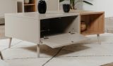 Couchtisch Sena in Kaschmir und Artisan Eiche 94 x 60 cm, mit Push-to-Open