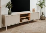 TV-Lowboard Sena in Kaschmir und Artisan Eiche 175 cm, mit Push-to-Open