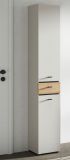 Badezimmer Hochschrank Matteo in Kaschmir und Evoke Eiche 32 x 191 cm