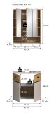 Badm�bel Set Matteo in Kaschmir und Evoke Eiche Badkombination 60 x 191 cm