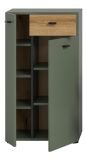 Badezimmer Kommode Matteo in Gr�n und Evoke Eiche 51 x 91 cm