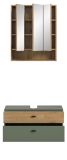 Badm�bel Set Matteo in gr�n und Evoke Eiche Badkombination 75 x 191 cm