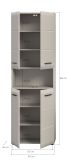 Badezimmer Hochschrank Cover in Kaschmir / Sand Badschrank 4-t�rig 60 x 185 cm