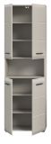 Badezimmer Hochschrank Cover in Kaschmir / Sand Badschrank 4-t�rig 60 x 185 cm