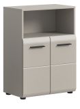 Badezimmer Kommode Cover in Kaschmir / Sand Badschrank 2-t�rig 60 x 80 cm