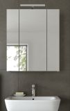 Badezimmer Spiegelschrank Cover in Kaschmir / Sand, Badschrank 3-t�rig 60 x 70 cm