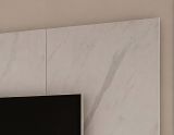Wohnwand Charm in Kaschmir und Marmor wei� 240 cm, inklusive Beleuchtung und Push-To-Open