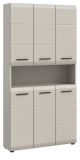 Badezimmer Hochschrank Cover in Kaschmir / Sand, 6-t�riger Mehrzweckschrank 90 x 185 cm
