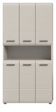Badezimmer Hochschrank Cover in Kaschmir / Sand, 6-t�riger Mehrzweckschrank 90 x 185 cm