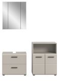 Badm�bel Set 3-teilig Cover in Kaschmir / Sand, Badkombination 135 x 185 cm
