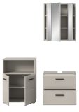 Badm�bel Set 3-teilig Cover in Kaschmir / Sand, Badkombination 135 x 185 cm