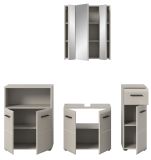Badm�bel Set 4-teilig Cover in Kaschmir / Sand, Badkombination 180 x 185 cm