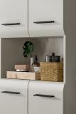 Badezimmer Hochschrank Set Cover in Kaschmir 2x Mehrzweckschrank 180 x 185 cm