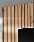 Wohnwand iLike in Lehm-Grau und Artisan Eiche 200 cm, inklusive LED Beleuchtung und Push-to-Open