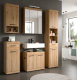 Badm�bel Set 2-teilig Shawn in Artisan Eiche Badkombination auf Rollen 60 x 191 cm