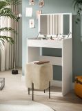 Schminktisch Charme in Wei�, Kosmetiktisch mit Spiegel 62 x 84 cm, Soft-Close