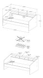 Parisot Kinder- und Jugendzimmer Sleep12 in wei� Komplett-Set 3-teilig