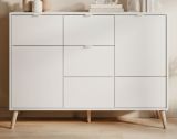 Kommode Runa in wei� matt Sideboard skandinavisch 115 cm