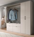 Stauraumschrank Line-Up in Kaschmir Flurschrank mit Spiegel 30 x 193 cm