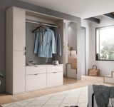 Stauraumschrank Line-Up in Kaschmir Flurschrank mit Spiegel 30 x 193 cm