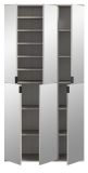 Garderobenschrank mit Spiegel Line-Up in Kaschmir, Schuhschrank 91 x 193 cm