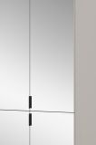 Garderobenschrank mit Spiegel Line-Up in Kaschmir, Schuhschrank 122 x 193 cm