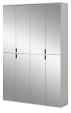 Garderobenschrank mit Spiegel Line-Up in Kaschmir, Schuhschrank 122 x 193 cm