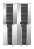 Garderobenschrank mit Spiegel Line-Up in Kaschmir, Schuhschrank 122 x 193 cm