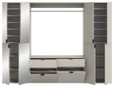 Garderobe Set Line-Up in Kaschmir, Garderoben- und Schuhschrank mit Spiegel 243 x 193 cm