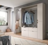 Garderobe Set Line-Up in Kaschmir, Garderobenschrank mit Spiegel 212 x 193 cm