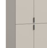 Garderobe Set Line-Up in Kaschmir, Garderobenschrank 212 x 193 cm