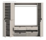 Garderobe Set Line-Up in Kaschmir, Garderobenschrank 212 x 193 cm