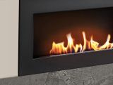 Wohnwand Option in Kaschmir Schrankwand 4-teilig h�ngend mit Ethanol Kamin, 260 x 170 cm