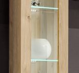 Wohnwand Option in Jackson Eiche Schrankwand 4-teilig h�ngend mit LED, 260 x 170 cm