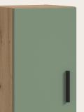 Wohnwand Onawa in Gr�n und Artisan Eiche Wohnkombination 256 x 178 cm, Soft-Close