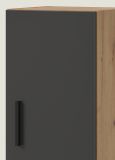 Wohnwand Onawa in Grau und Artisan Eiche Wohnkombination h�ngend / stehend 259 x 184 cm