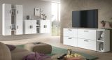 Wohnwand Onawa in wei� Wohnkombination h�ngend / stehend 249 x 184 cm